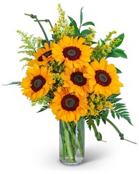 Sunflowers and Love Knots from Brennan's Secaucus Meadowlands Florist 