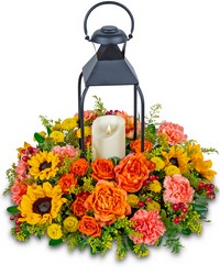 Lush Goldenrod Lantern from Brennan's Secaucus Meadowlands Florist 