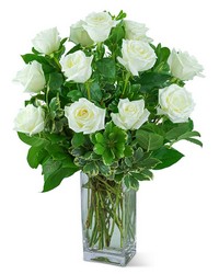 White Roses (12) from Brennan's Secaucus Meadowlands Florist 
