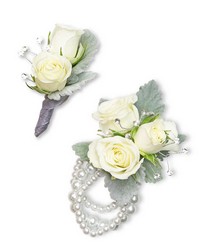 Virtue Corsage and Boutonniere Set from Brennan's Secaucus Meadowlands Florist 