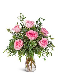 Half Dozen Pink Roses from Brennan's Secaucus Meadowlands Florist Half Dozen Pink Roses from Brennan's Secaucus Meadowlands Florist