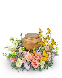 Wind Beneath My Wings Urn Surround from Brennan's Secaucus Meadowlands Florist 