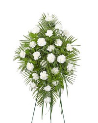 Peaceful in White Standing Spray from Brennan's Secaucus Meadowlands Florist 