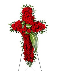 Heavenly Rose Cross from Brennan's Secaucus Meadowlands Florist 