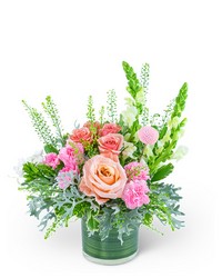 Rosy Coral Romance from Brennan's Secaucus Meadowlands Florist 